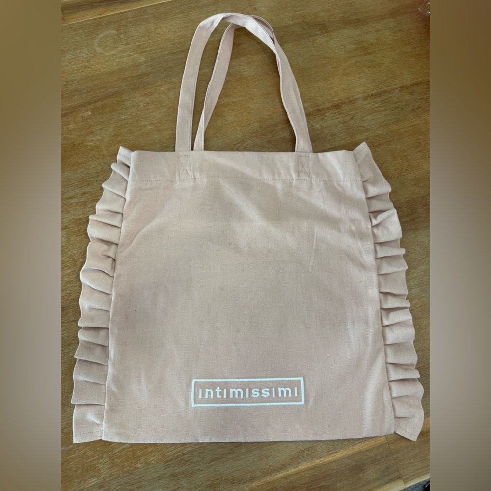 intimissimi Blush Ruffle Tote with Logo